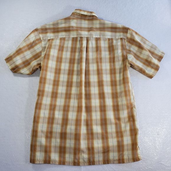 MAXINI SPORT Shirt Plaid Mens Medium Lightweight Brown Western Button Down - Picture 2 of 12